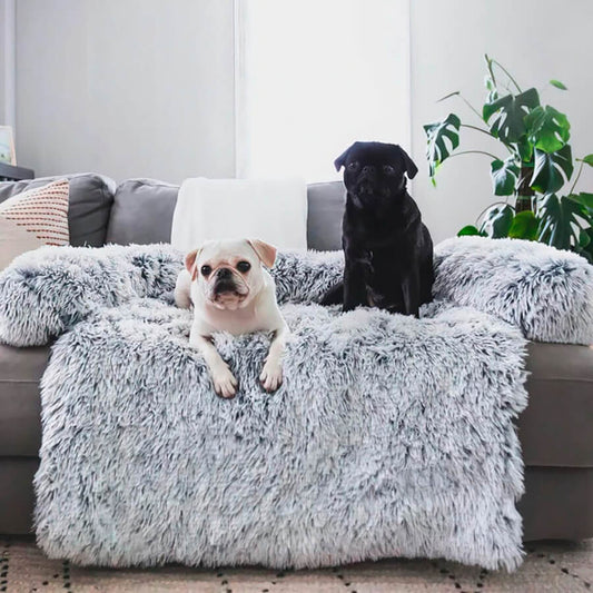 Serenity Lounge Bed - Fluffy Anti-Anxiety Sofa Pet Bed